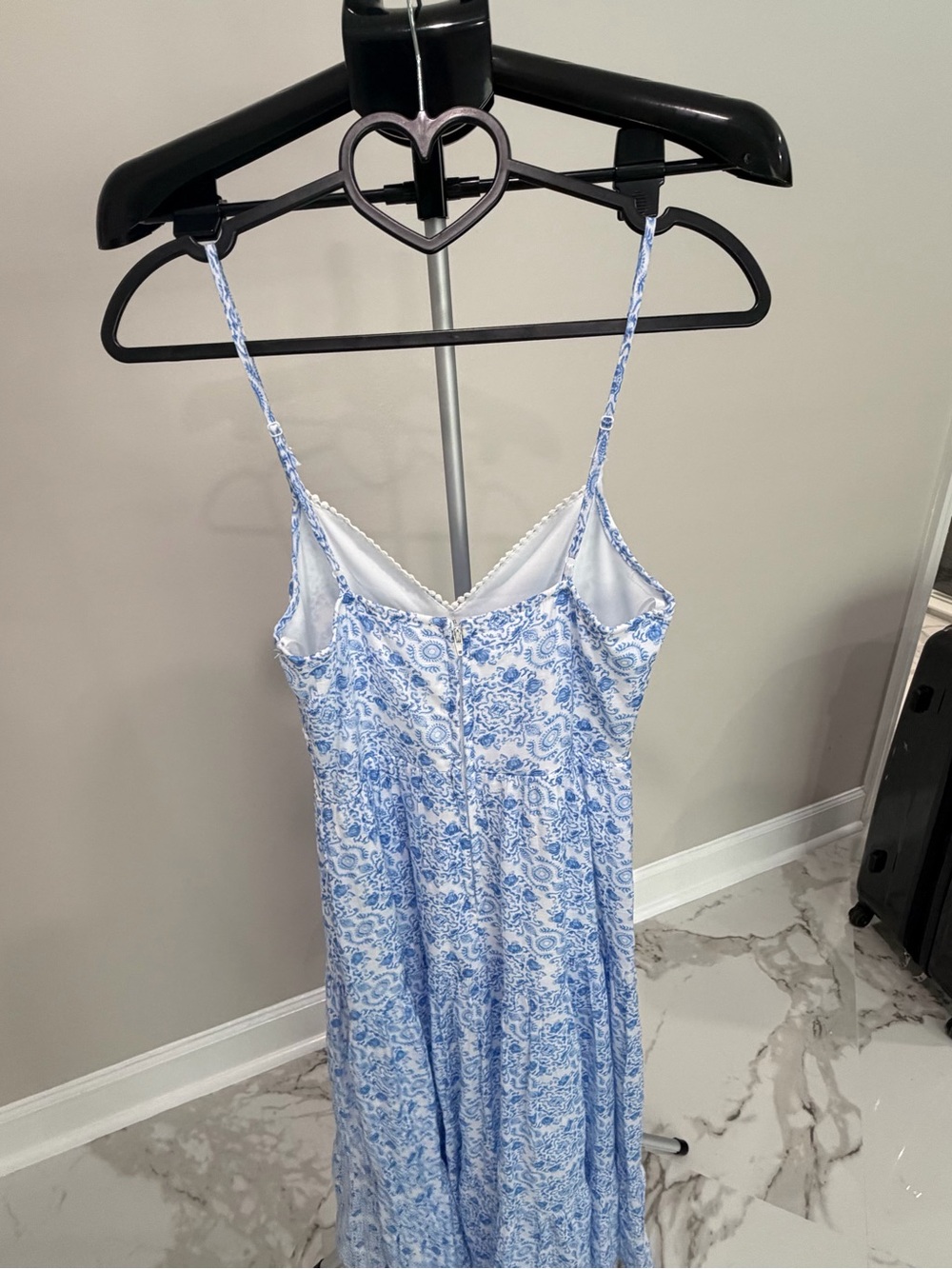 Trixxi White and Light Blue Paisley Maxi Dress - Picture 5 of 7